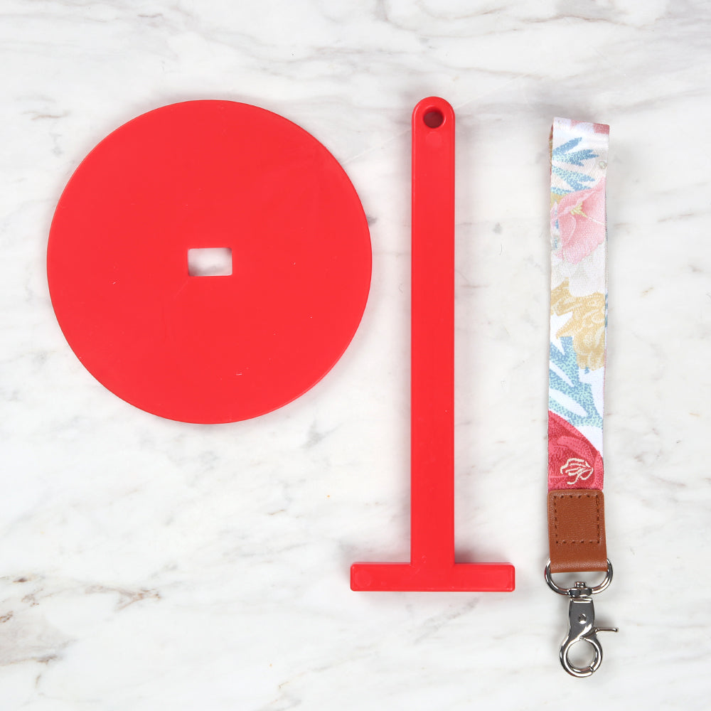 Nas Örgü Yumak Bilekte Taşıma Aparatı Kırmızı